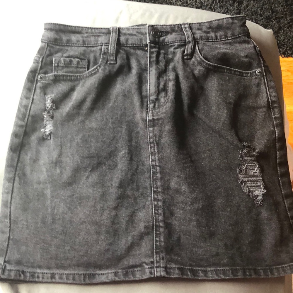 Denim Black Short skirt